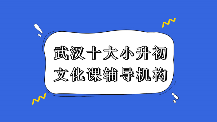 武汉十大小升初文化课辅导机构名单一览